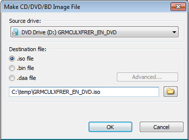 Create ISO from DVD with PowerISO