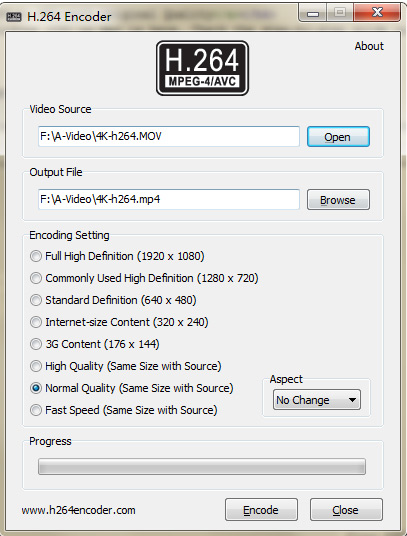 Kostenloser MP4-Encoder - H264 Encoder