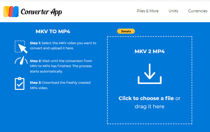 Convert MKV files with Converter App
