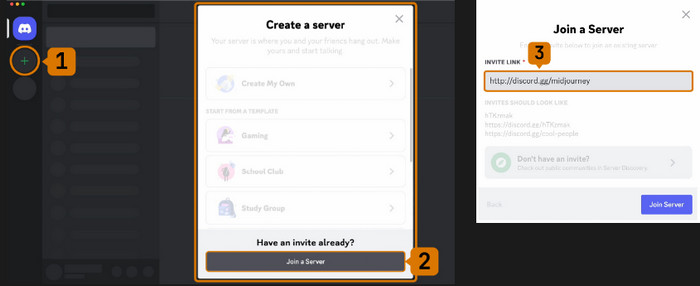 Join Midjourney server on Discord