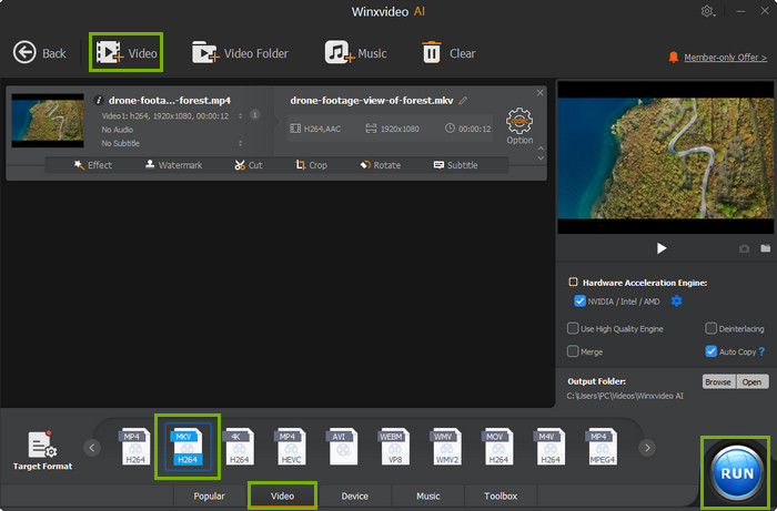 Convert VOB to MKV small size